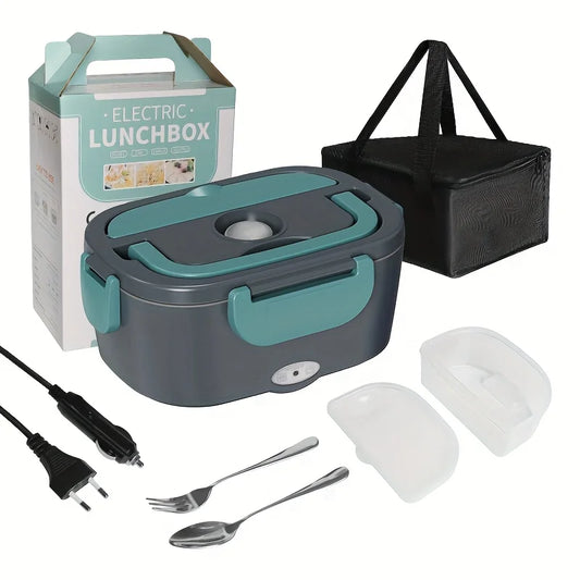 Electric Lunch Box Portable Stainless Steel Meal Tray Preservation Food Heating Dinner Box Food Heated Warmer Container Set