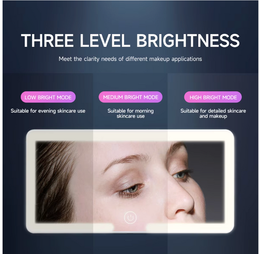 Car Interior Mirrors Sun Visor Plate LED HD Makeup Mirror for Girls Women Rechargeable Fill Light Universal Thin Vanity Mirror